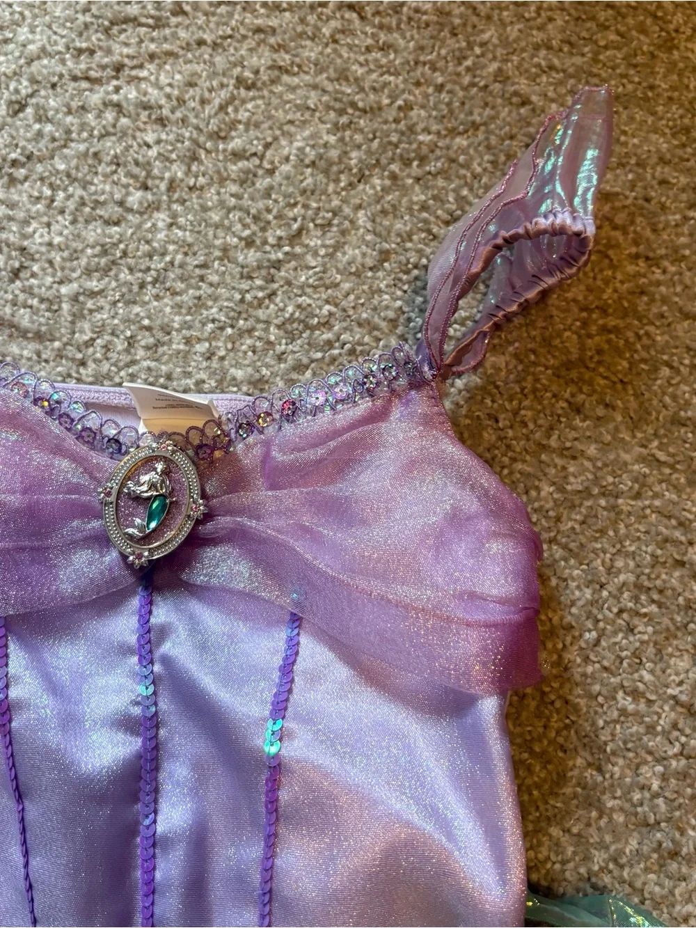 Disney Store Ariel Deluxe Mermaid Dress Sz 5/6 Costume Halloween World Land